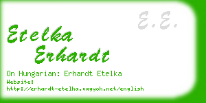 etelka erhardt business card